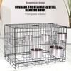 Ordinary Stainless Steel Dog Bowl Dog Cage Hanging Fixed Dog Basin