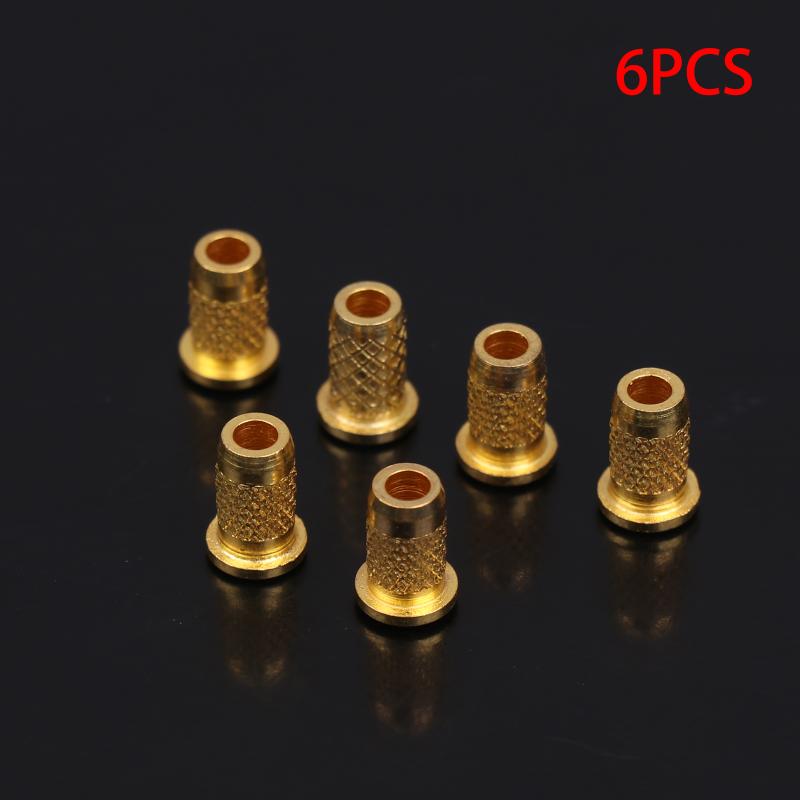 6 Pieces Iron Guitar Through Body String Mounting Ferrules Bushings For Electric Guitar Replacement Parts