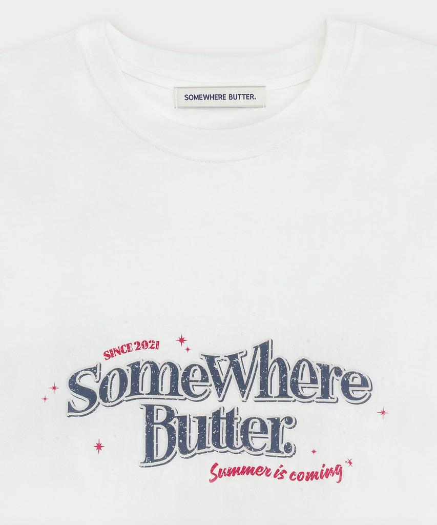 Sseomweeobeoteo Shine Wave Logo Over-Fit Top - Ivory