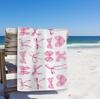 Pink Bow Beach Towels,Pink Bowknot Ribbon Bows Pool Towels,Girly Trendy Bowknot Sand Towel Large Bath Towel Gifts for Teen Girls
