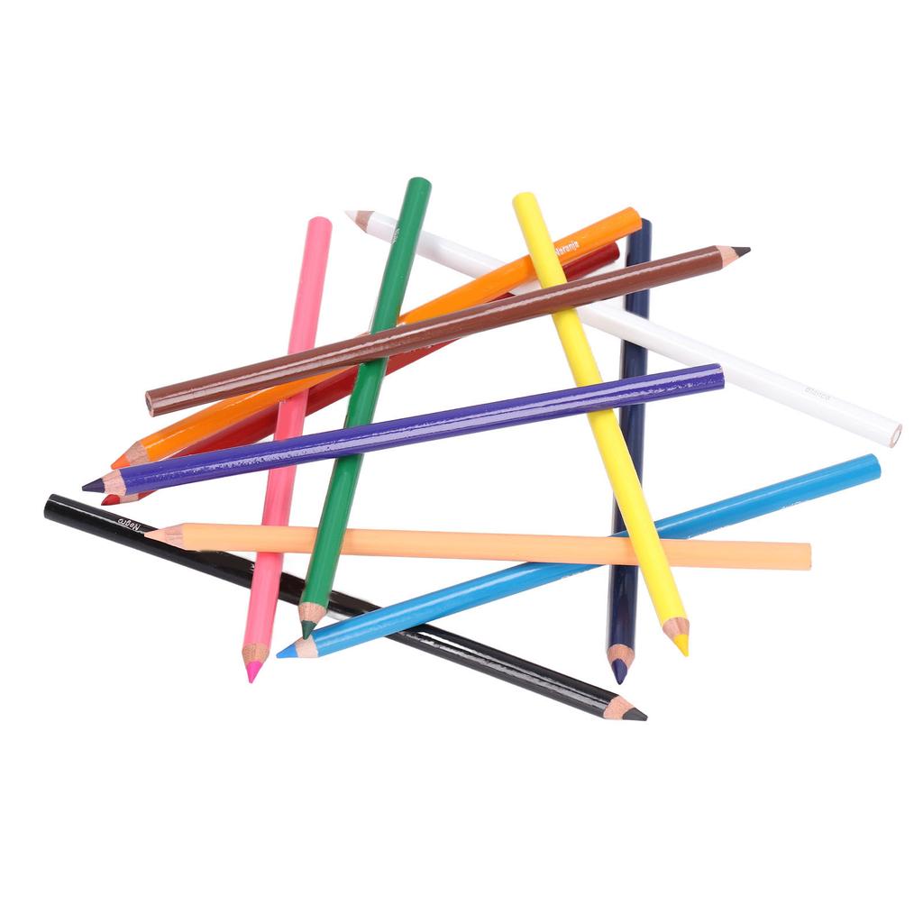 12Pcs Oil Colored Pencils Vibrant Colors Rich Hues Pre Sharpened Safe Odorless Easy Colouring Color Pencil Set