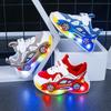 Frühjahr 2026 Kinder Mode Tech Leder Leuchtende Laufschuhe - Jungen Weiche Sohle