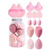 14Pcs/Set Makeup Sponge Kit Latex-Free Foundation Blending Liquid Powder Cream Application Cotton Powder Puff Mini Beauty Sponge Makeup Tools