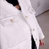 French Style Woolen Cropped Top for Women with Luxurious Coat