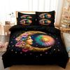 3Pcs Mysterious Star Sun Moon Pattern Mandala Duvet Cover Bedding Set (Included 1 Duvet Cover + 2 Pillowcases) For Home Dorm