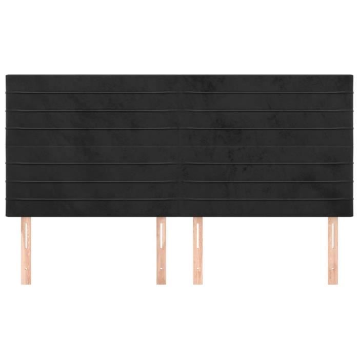 VidaXL Headboards 4 Pcs Black 80x5x78-88 Cm Velvet3116528