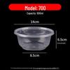 Round Disposable Plastic Bowl with Lid for Fresh-Keeping