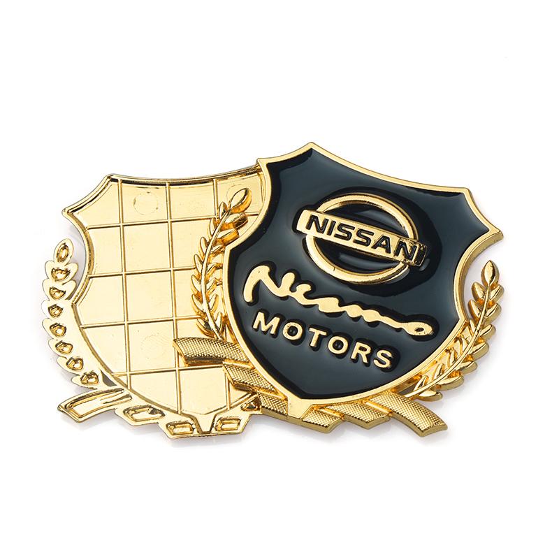 AUK2 3D Metal Car Badge Body Trunk Sticker Emblem Decoration Center Cover For Nissan Nismo GTR Qashqai j10 Rogue Juke X-Trail Tiida