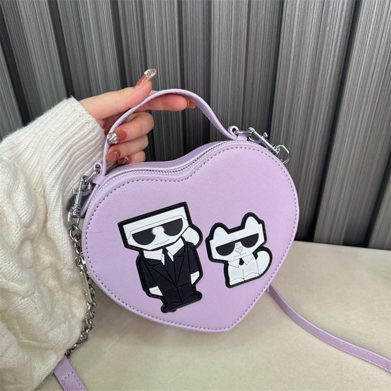 

Новый модный нишевый дизайн в форме сердца, популярная женская сумка через плечо с мультяшным принтом любви