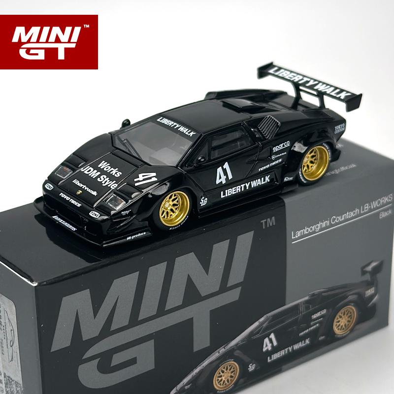 

MINIGT 1:64 Lamborghini Countach LB-WORKS Black alloy car Model 1081