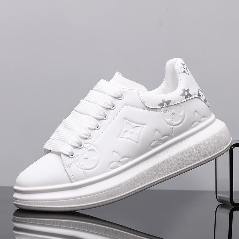 Leather Breathable Student Casual Couple Shoes Heightening Board Shoes KY2