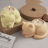 3D Cat Candle Holder Silicone Mold Candlestick Jar Cup Silicone Mould Animal Shaped Storage Box Molds Home Decoration