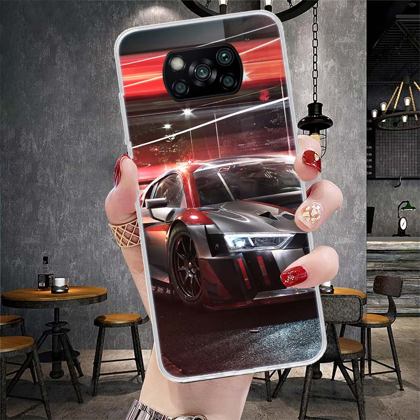 Sports Cars Male Men Soft Phone Case For Xiaomi Redmi 15C 15 13C 13 Poco X5 X6 X7 F7 Ultra M7 12C 12 10 10C 9C 9A 9T 9 Fundas Po