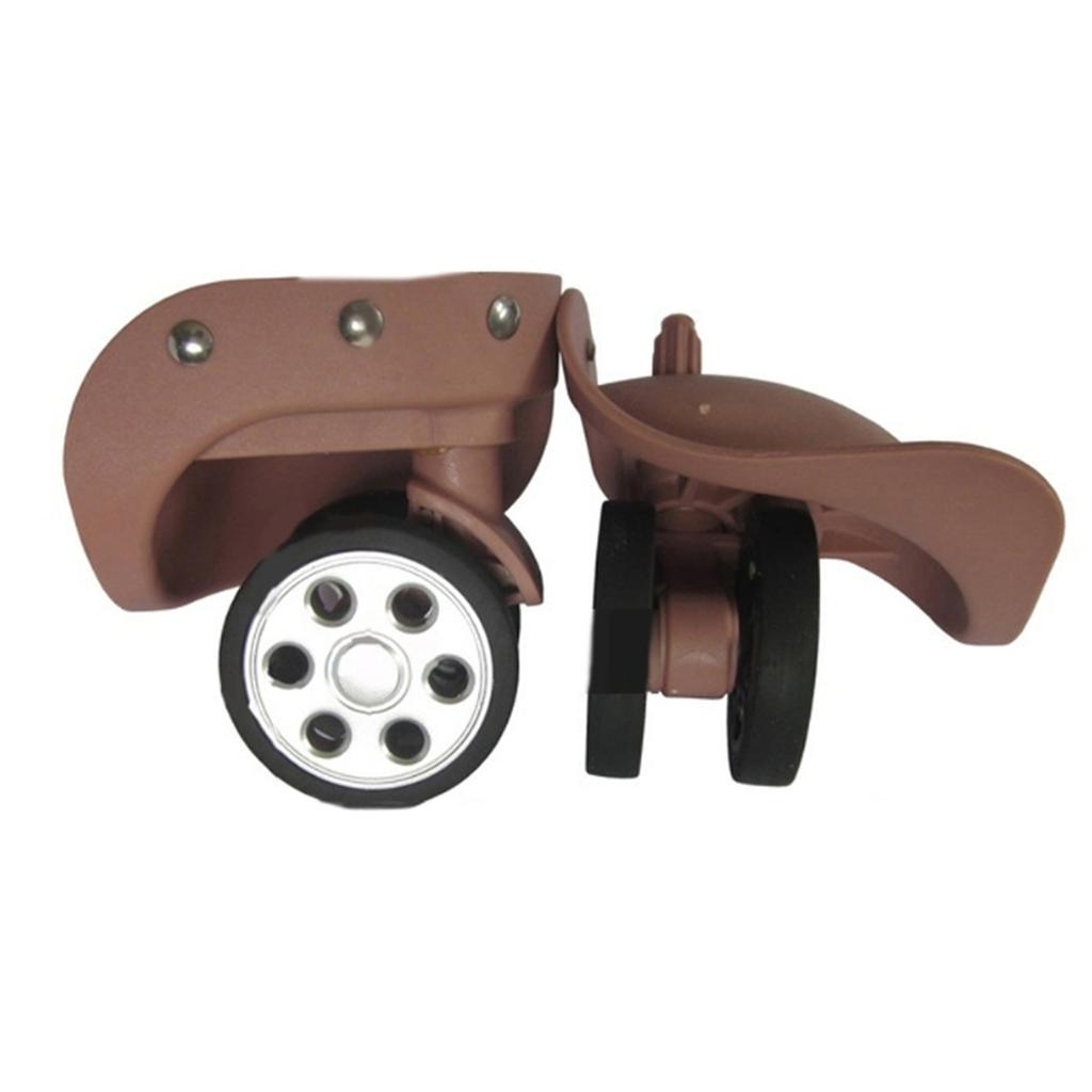 4 Stück Gummi-Trolley-Rollen Ersatz für Gepäckbox 60x12mm/55x12mm Schwerlast-Kofferrolle 360 Grad Schwenkbares Set