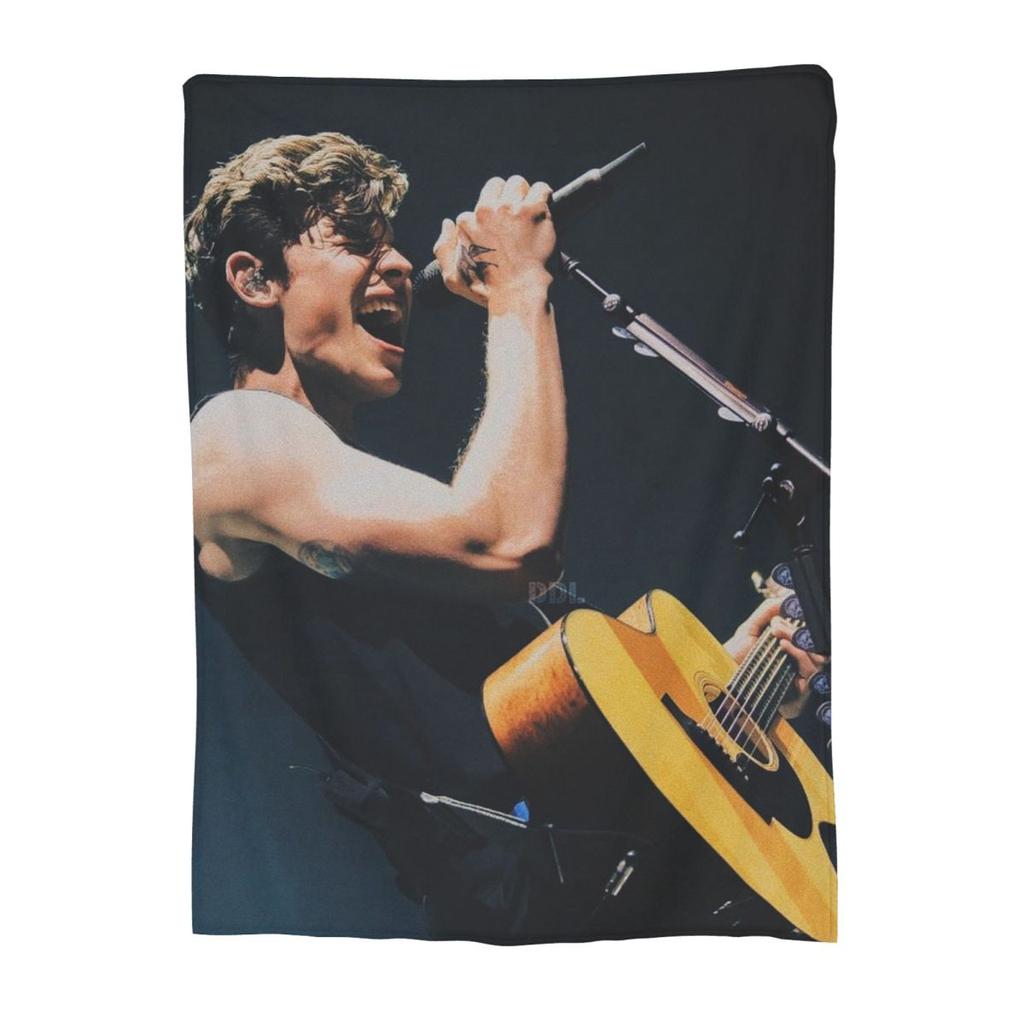 SShawn Mendes Musician Blanket Fleece Sofa Throw Blanket Lightweight Throw Blankets for  Bedroom Outdoor Throws Bedspread Quilt