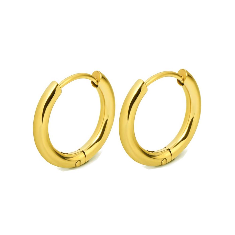 1 Paire Boucles d'Oreilles Créoles en Acier Inoxydable Femmes Hommes Couleur Or Petites Boucles d'Oreilles Bijoux Fille Pendientes Mujer Aretes Piercing Cartilage