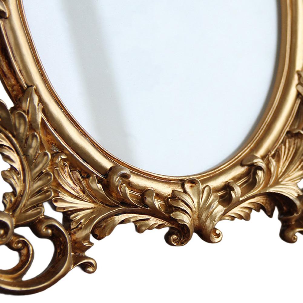 Gold Vintage Style Oval Resin Photo Frame for Elegant Display of Photos on Desk or Bookshelf Sizes 6 Inch 7 Inch 8 Inch