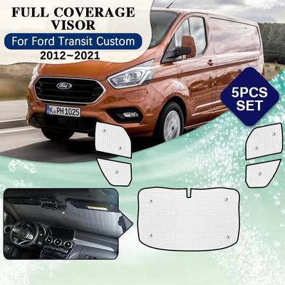 Πλήρες καλύμματα σκίαστρες για Ford Transit Custom Tourneo 2012~ Προστασία σκίαστρου αυτοκινήτου Παρμπρίζ προσωπίδα αυτοκινήτου