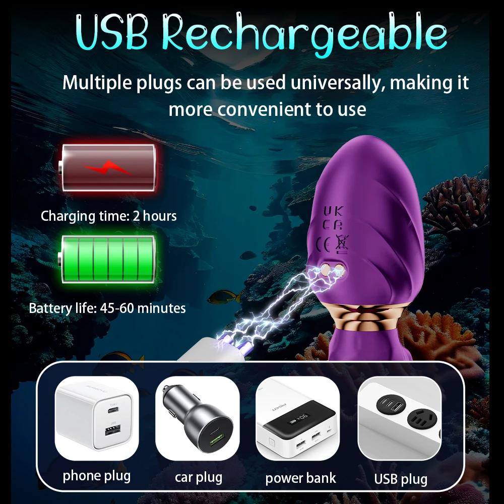 Powerful Octopus Tentacle Anal Vibrator for Male Prostate Massager Butt Plug Vibrating Anal Balls Erotic Sex Toys for Women Men