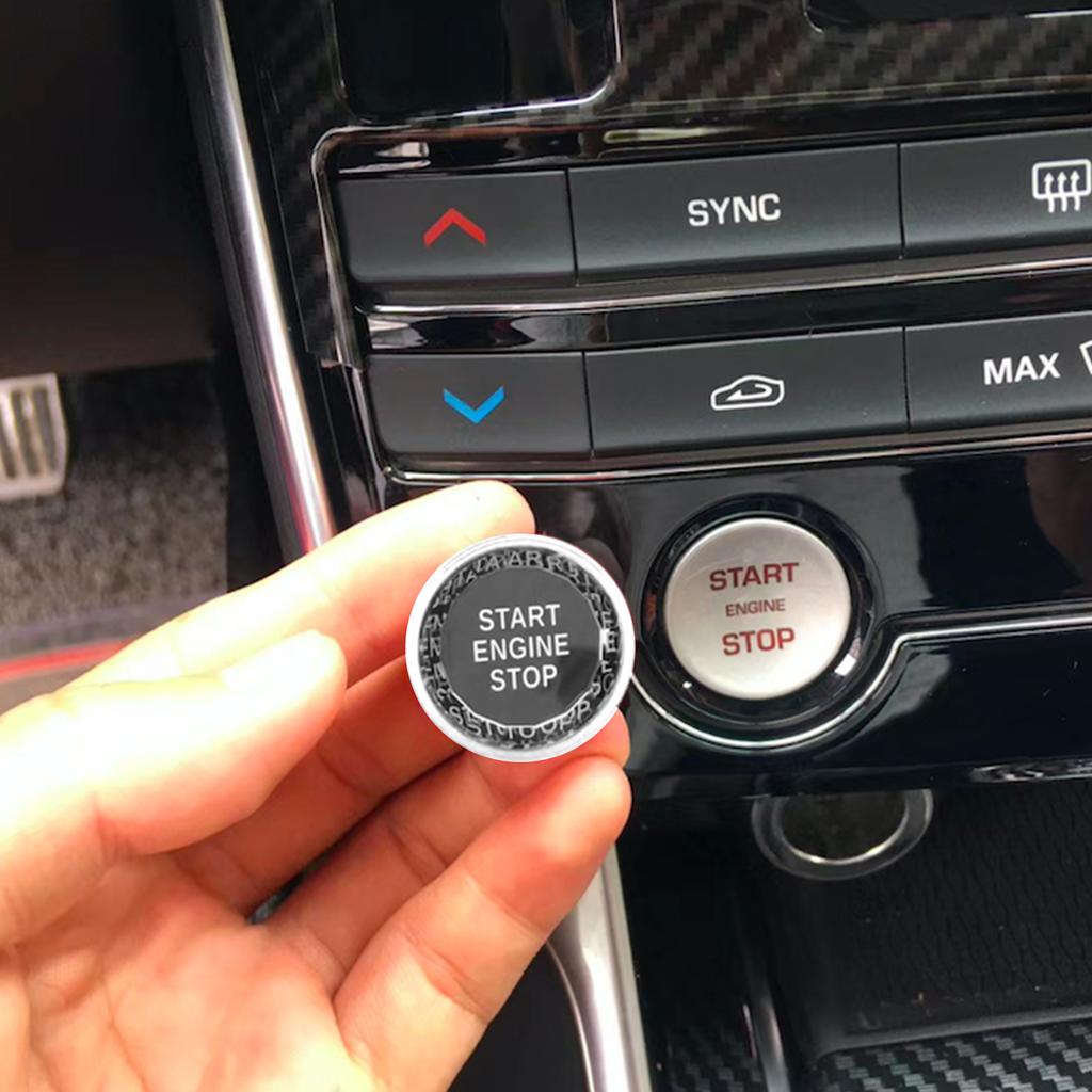 Silver Engine Button Knob Switch Decor Cover Fits For Jaguar XF XE F-Pace16-19