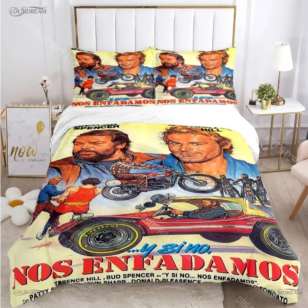 3D-gedrucktes Film Bud Spencer Terence Hill Bettwäsche-Set für Jugendliche Bettbezüge Kissenbezüge für Jugendliche Einzel_Doppel_Queen_King