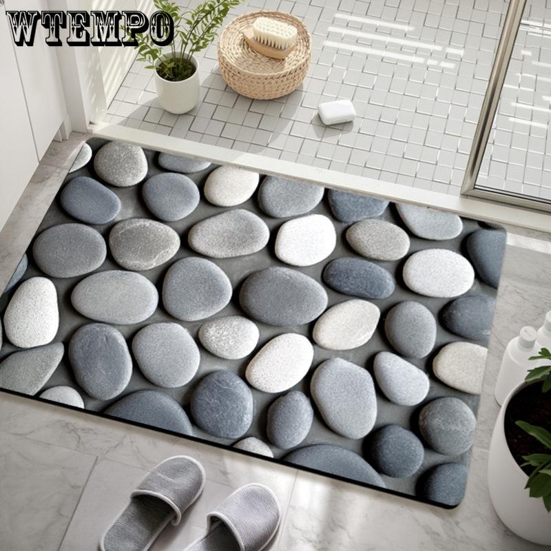 

3D Home Carpet Bathroom Mat Kitchen Home Mat Anti Slip Wear Resistant Water Absorbing Quick Drying 40 * 60cm
