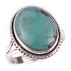 Natural Tibetan Turquoise Gemstone Handmade 925 Sterling Silver Ring Size 8 o3h60