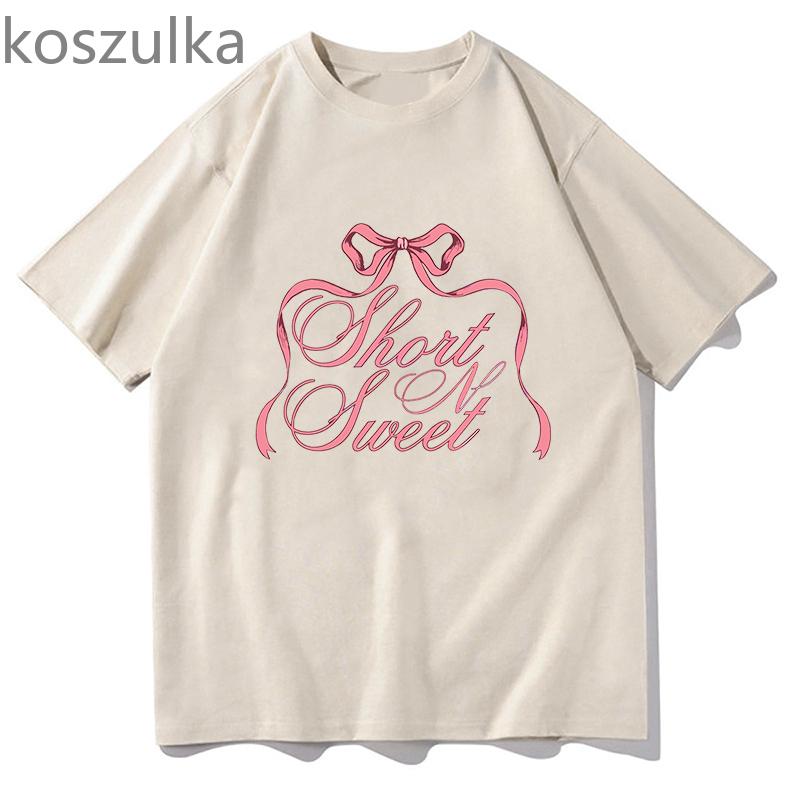 Sabrina Carpenter Short n' Sweet Album Tour Tshirt Crewneck Short Sleeve Tees Women Men Streetwear Fashion Fans kpop Clothes