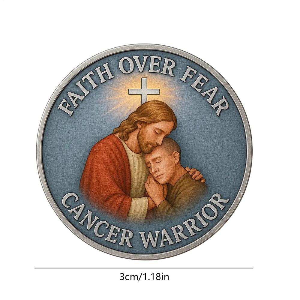 Faith Over Fear Coin Inspirational Christian Pocket Tokens Pray For Strength And Comfort In Dark Times Christian Challenge Coin