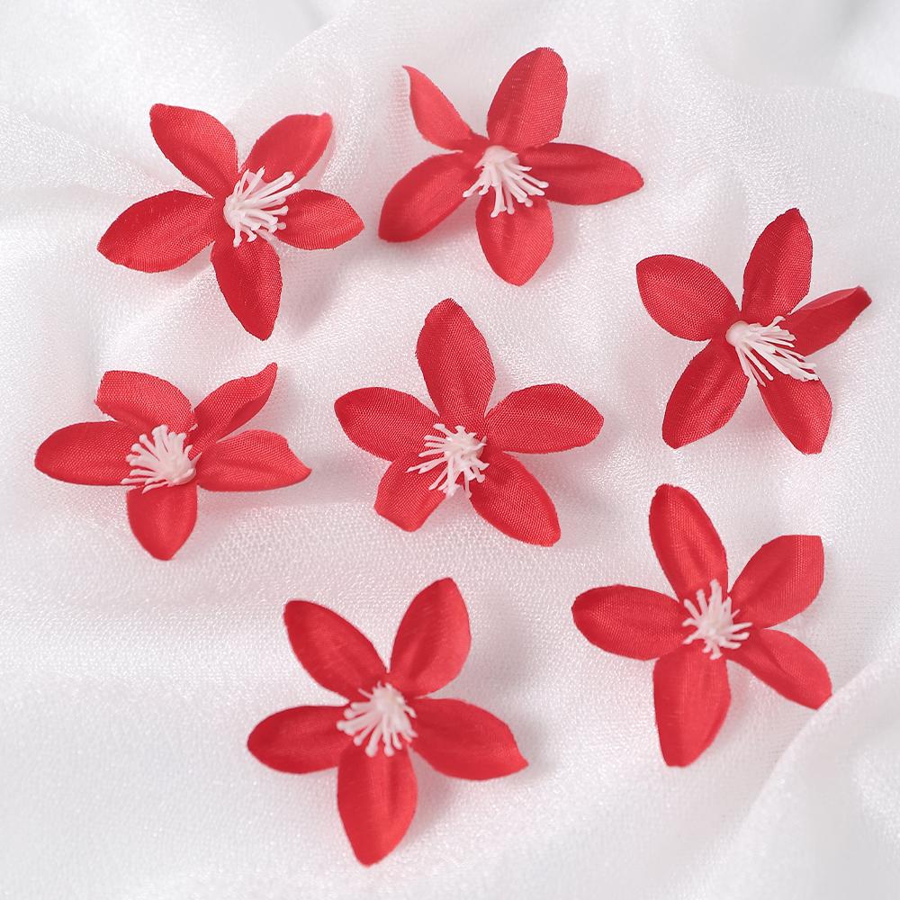 50/100 Stück Fünf-Sterne-Blume Künstlicher Blumenkopf Für Blumenwand Pflanze DIY Heimzimmer Dekoration Girlande Geschenk Hochzeitstischdeko