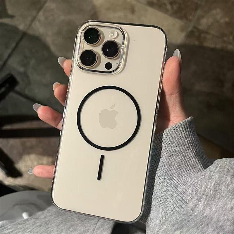 

Clear PC Magnetic Ring Case for iPhone 17 Pro Max - Drop-proof, Hard Shell for iPhone 15, 14, 13 12