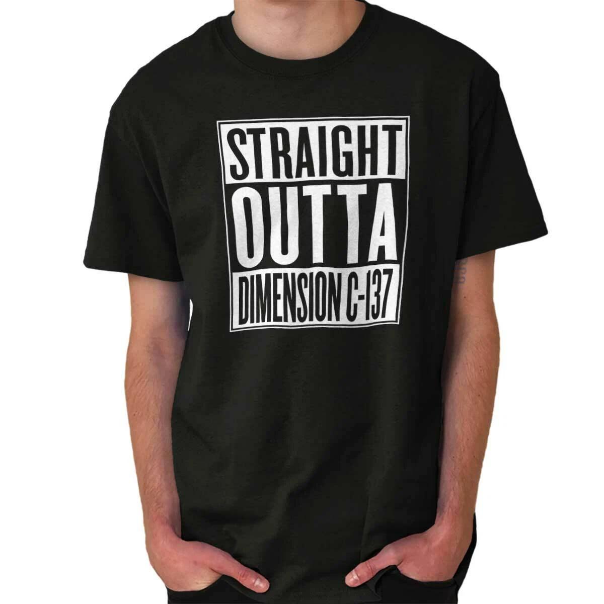 Straight Outta Dimension C-137 TV Cartoon Womens or Mens Crewneck T Shirt Tee XXXL
