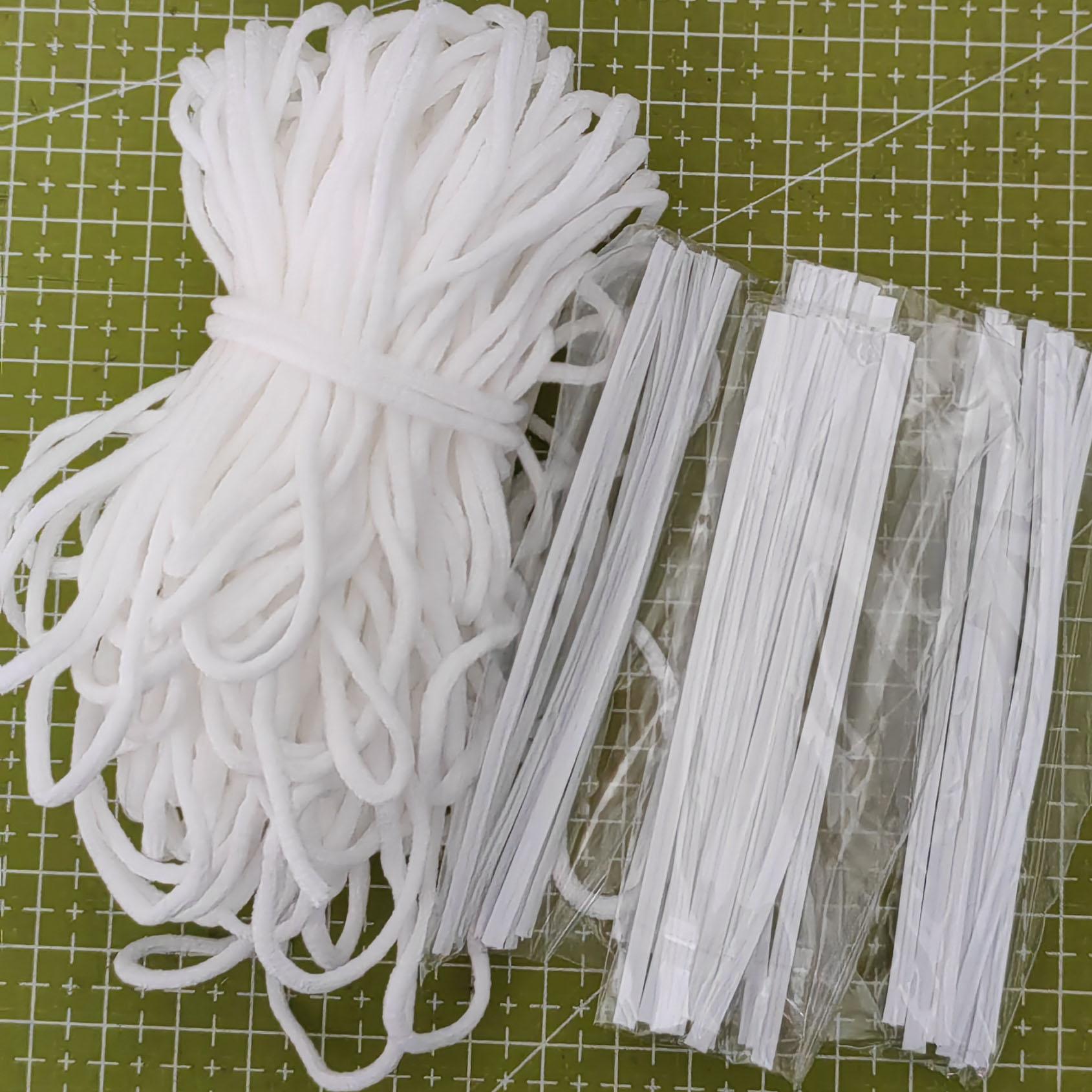 

Маски для лица Эластичная лента Веревка Круглый шнурок Петля для уха Шнур для наушников DIY Швейные крафтовые аксессуары 3мм 20м зажим для носа 40шт