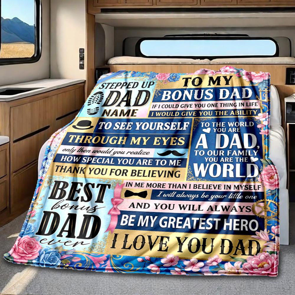 Dad'S Love And Appreciation Multipurpose Blanket Ultrasoft Versatile For Sofa Couch Office Bed Picnics Four Seasons Multipurpose Modern Perfect Gift