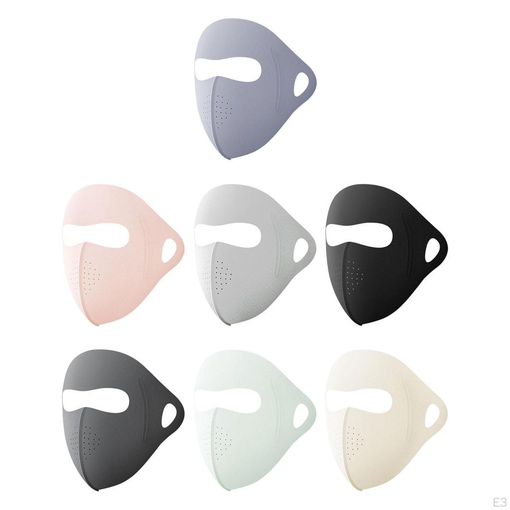 Cooling Face Cover Mask with Adjustable Ear Loops Breathable Sun Protection for Shopping