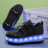 New Double-wheel Runaway Shoes, Boys and Girls Pulley Shoes Can Be Collected Variant Shoes, Skates with Lights, Luminous Shoes Manufacturers
