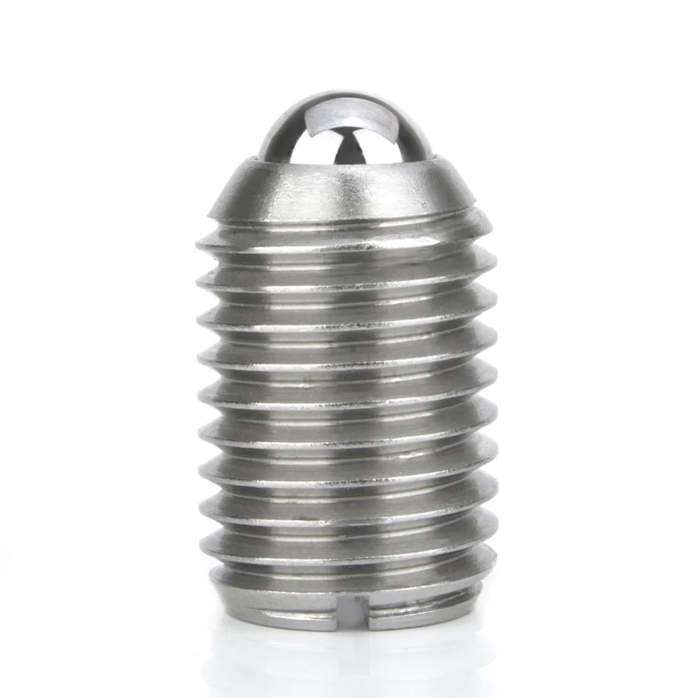 Factory Supply 10pcs Groove Ball Plunger M4~M24  Carbon/Stainless Steel  Spring Loaded Plunger Steel Ball Fastening Spring Screw