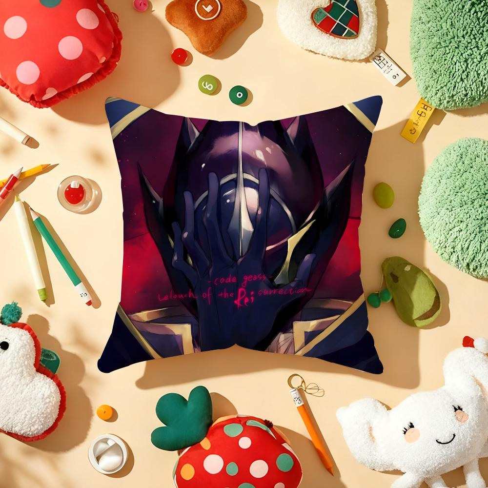 Code G-Geass Z-Zero Anime Cushion Cover Plush Fabric Soft Double-Sided Printed Sofa Warm Winter Home Gift Pillow Cover