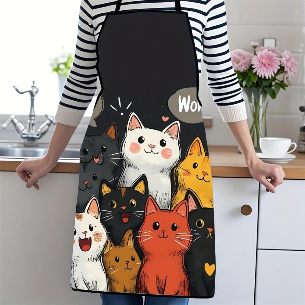 Waterproof Kitchen Apron Cartoon Baking Aprons Cute Working Clothes