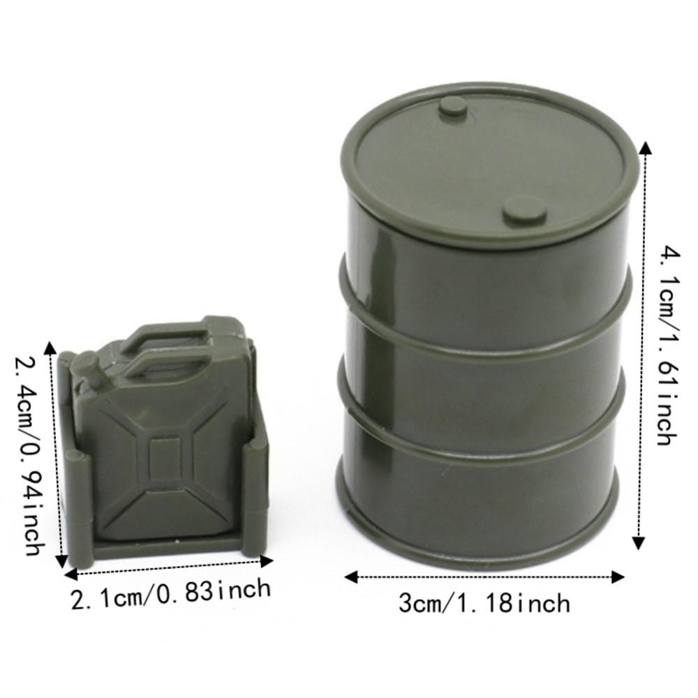 2Pcs ABS Simulated Fuel Tank Lightweight RC Decoration Tank for SCX24 RC Car For Model Collectors