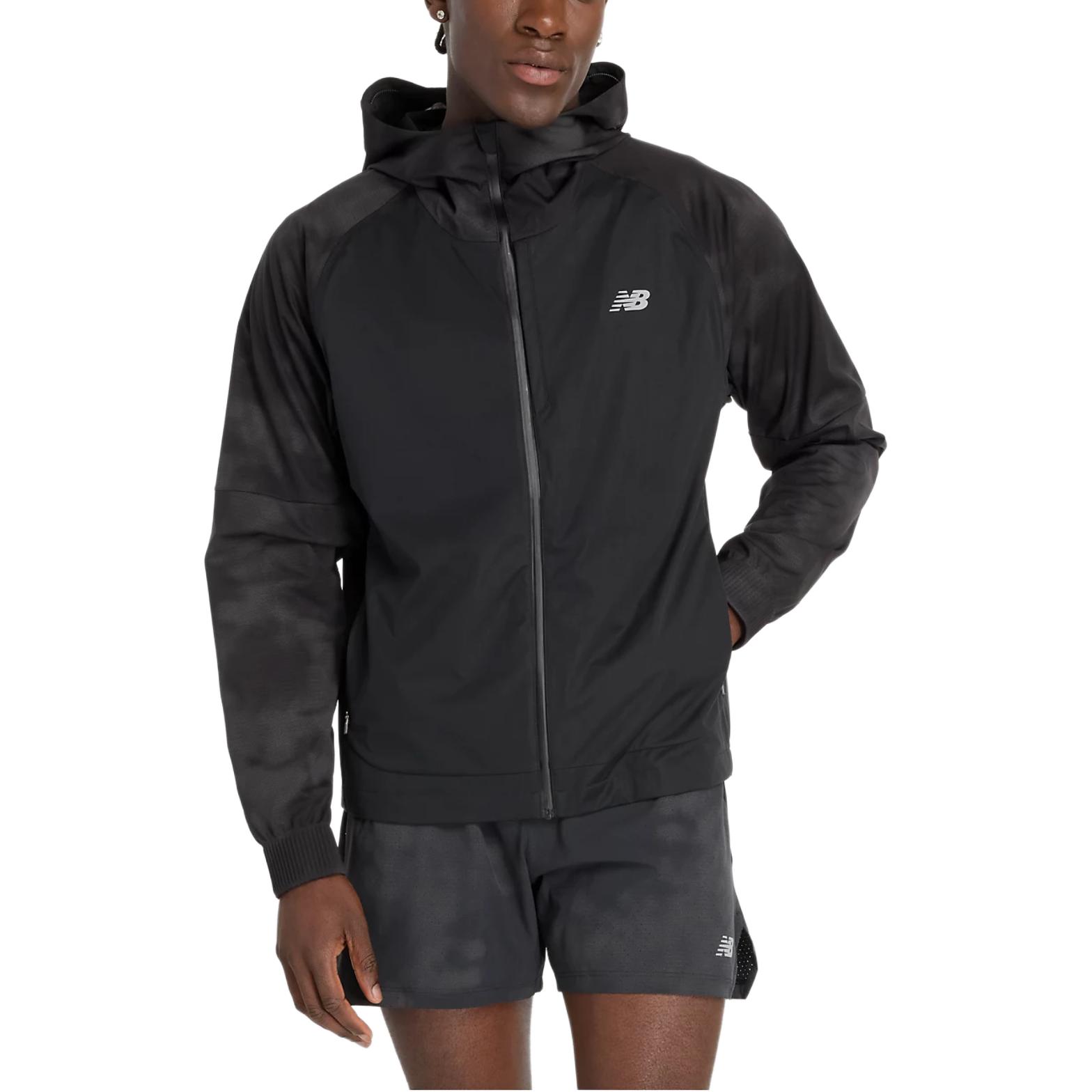 New Balance Seasonal Premium Print Jackets & Coats Men s Black MJ43514-ACK L