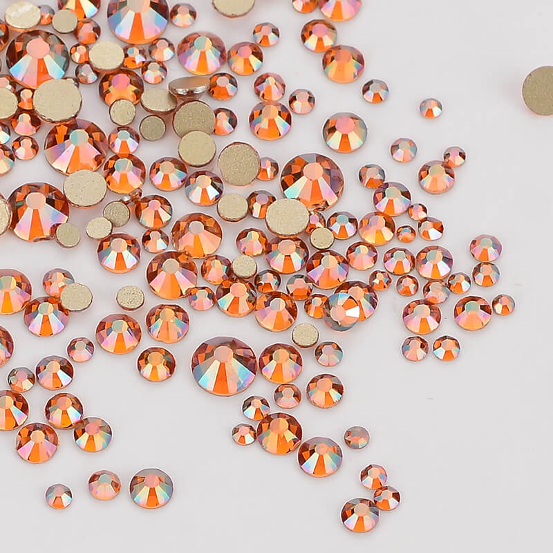 Rhinestones Multi Sizes Colorful Non Hotfix Rhinestone Flat Back Nail Rhinestones for DIY Crafts