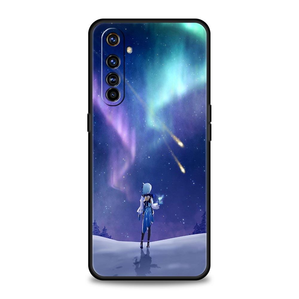

Чехол для телефона Realme 12 11 10 9 8 5G 7 6 GT5 GT3 GT2 Pro Plus C21 C11 C25 C35 GT Neo 2 3 3T 5 Чехол Genshin Impact ландшафт Realme 6 Pro