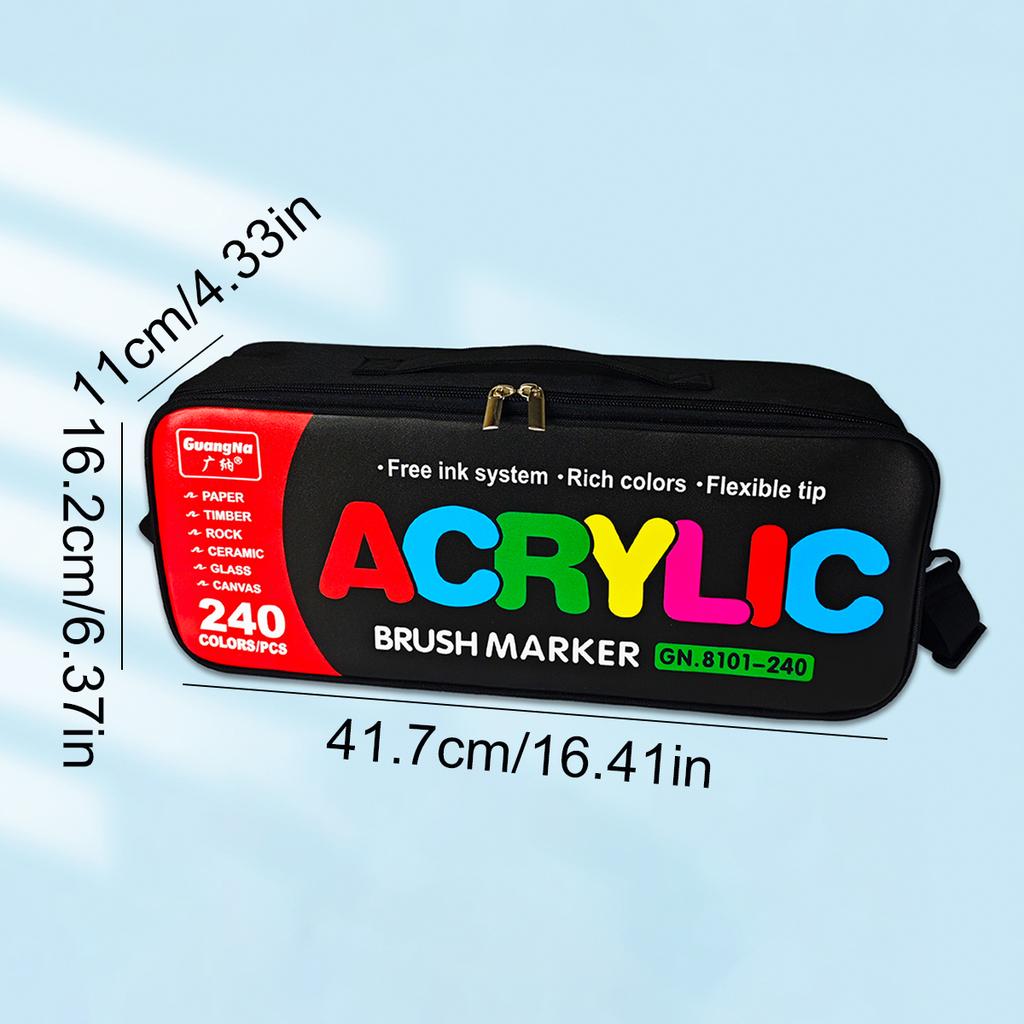 12-288 Colors/Box Christmas-Themed Marker Set - Soft-Tip Straight Liquid Acrylic Markers for DIY Holiday Doodle Art Painting