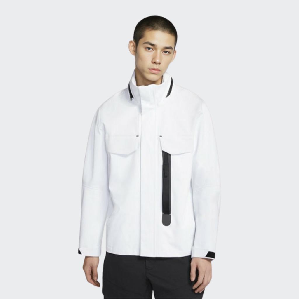 Nike Sportswear Tech Pack Color-Block Packable Hooded Jacket Men Outerwear White CZ9310-100