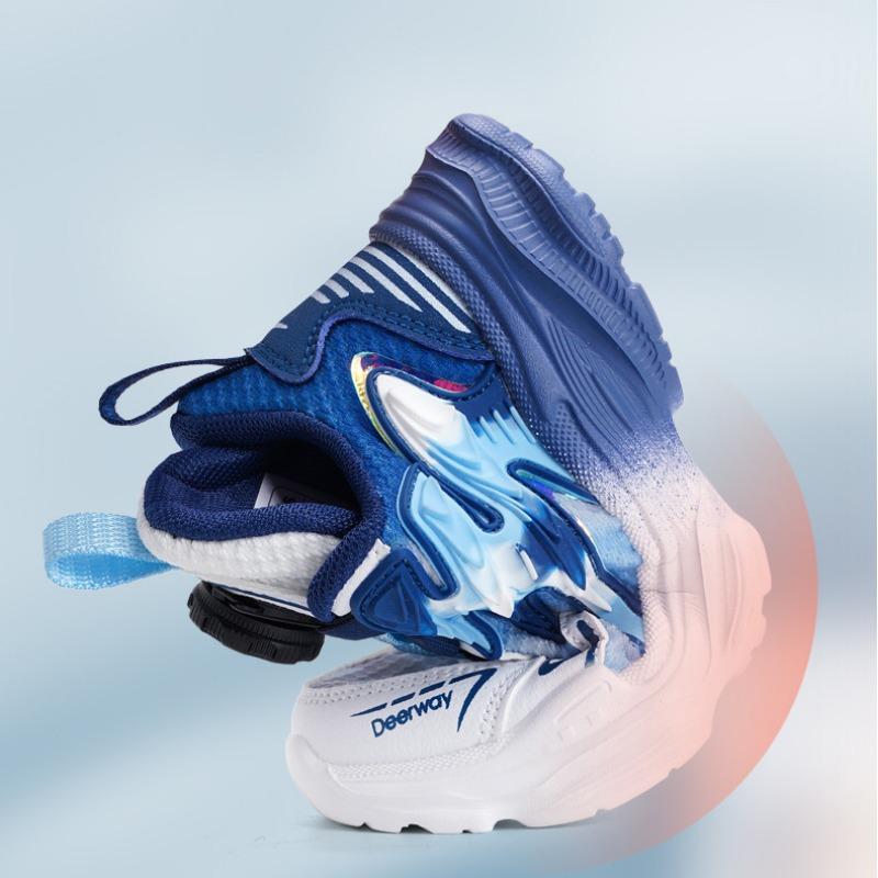 Barnsneakers, vridspännen, nätsskor, nätsskor, lätta, stötdämpande, andningsbara, pappaskor för sommaren