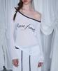 ROSEFRANTZ Sheer Lettering Long Sleeve [White]