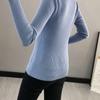 V-neck Sweater Female Fall and Winter High Neck Lace Comfortable Warm Inner Casual Versatile Elastic Pullover Knit Sweater Tops