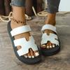 Large Size Platform Slippers Women's Summer New Style Velcro Lightweight Outer Wear Zhuotian Sandals