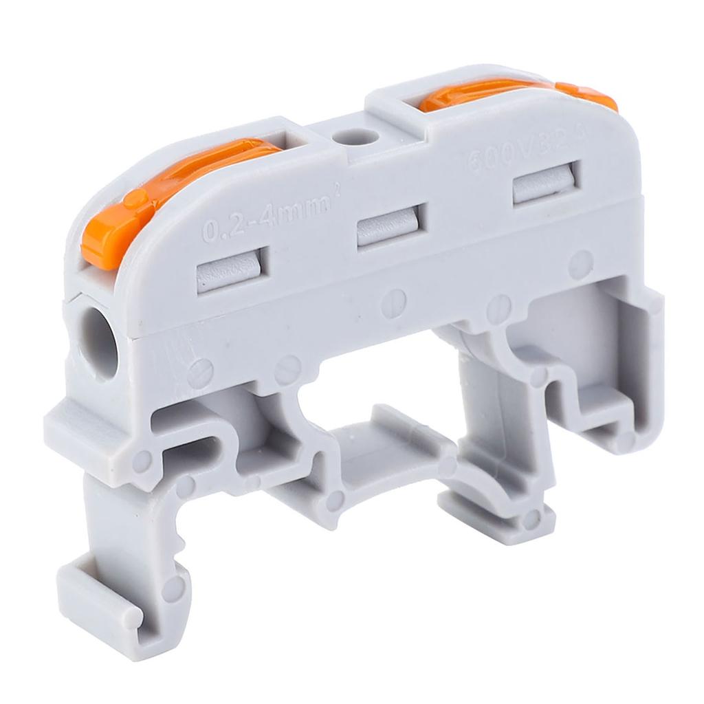 10 Stück PCT211 Hutschienen-Drahtverbinder 0,24mm Press Schnellverdrahtungs-Klemmenblock(Hellgrau )